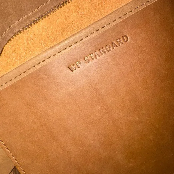 WP Standard Oversized Zipper Tote - Chocolate Leather - Picture 8 of 10